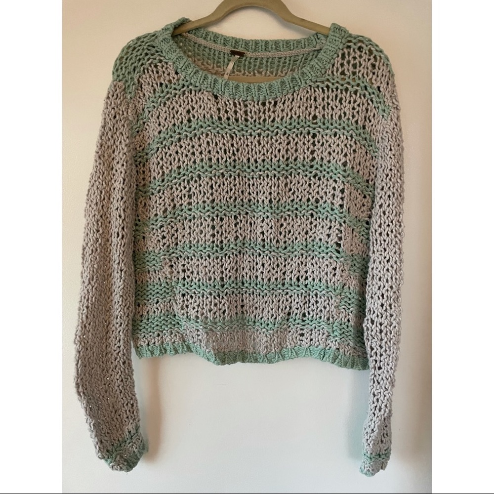 Knitted Free People Semi Crop Sweater